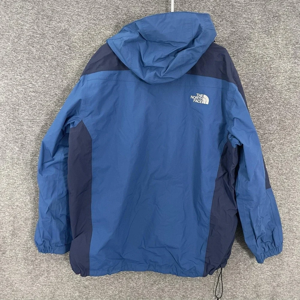 The North Face Jacket Mens 2XL Blue Hooded Waterproof Windbreaker Rain Shell